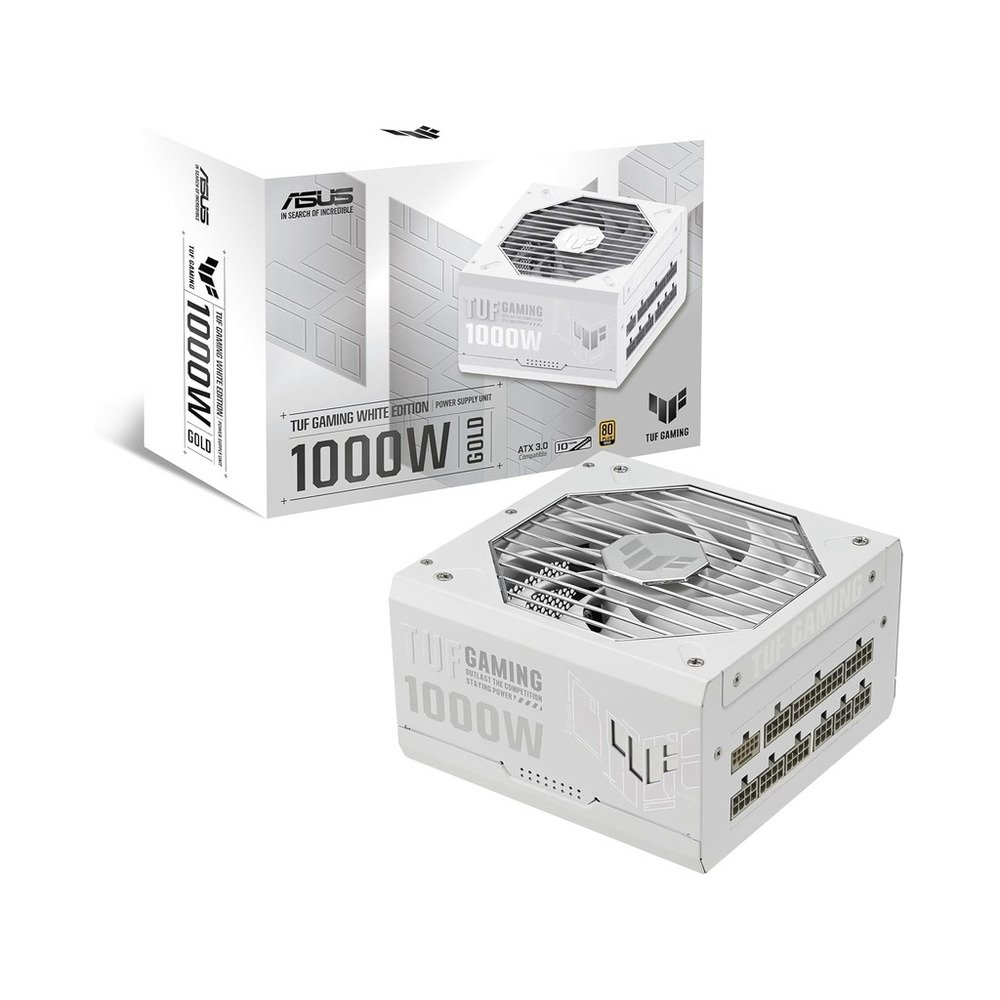 ASUS PSU TUF-GAMING-1000G-WHT1000W 80Plus Gold;Full modular1x16pin;4x8 pin;5 x SATA