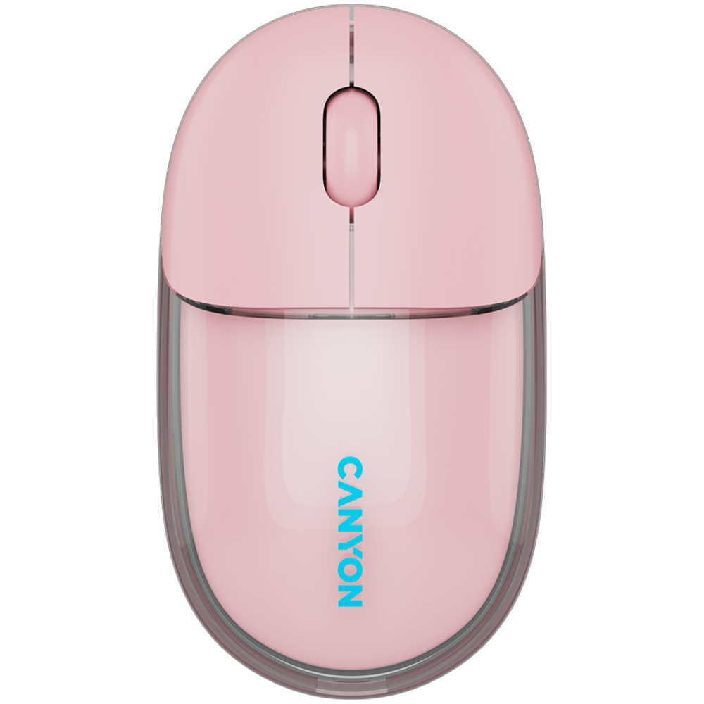 Canyon OnClick 24 Bežični Miš - Prozirno Roze