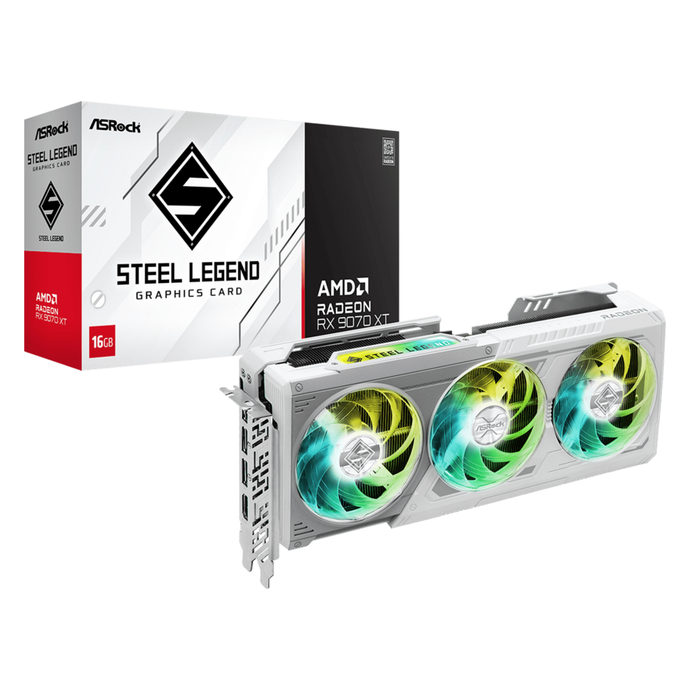 ASROCK RX 9070 XT Steel Legend 16GB GDDR6