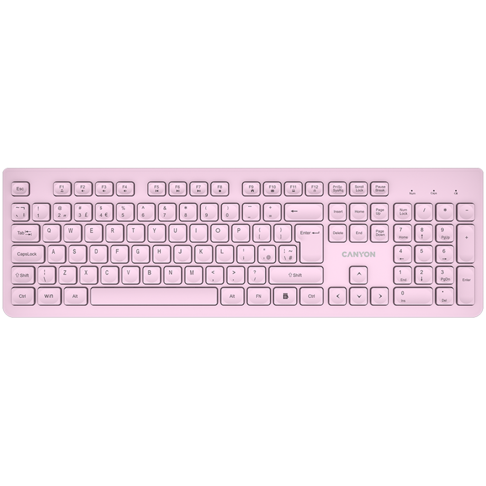 Canyon Bežična Tastatura Pink