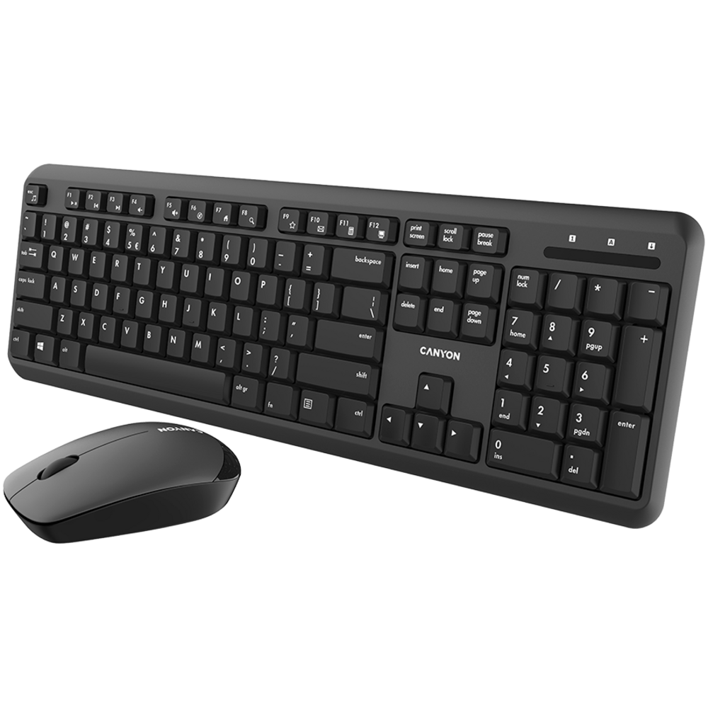 Canyon Bežični Set Tastatura i Miš Velvet Crna