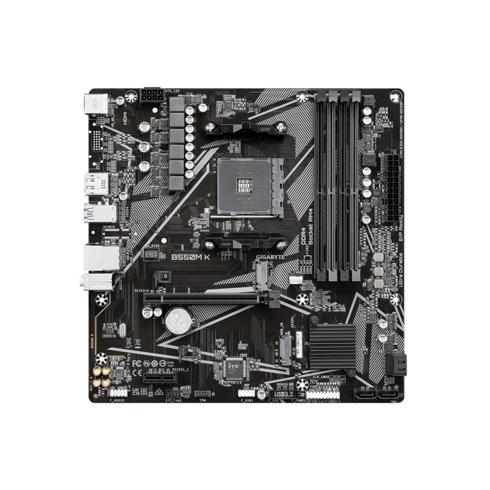 Gigabyte MB [B550M K];AM4; 4xDDR4; 2xM.2; 4xSATA;8xusB; DP; HDMI; PS2; mATX