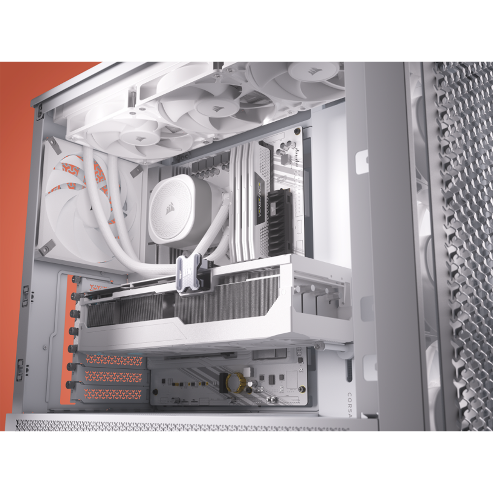 CORSAIR FRAME 4000D RS Case3xRS120 fans, 360mm radiator170mm cooler, 430mm GPU, ATX, White