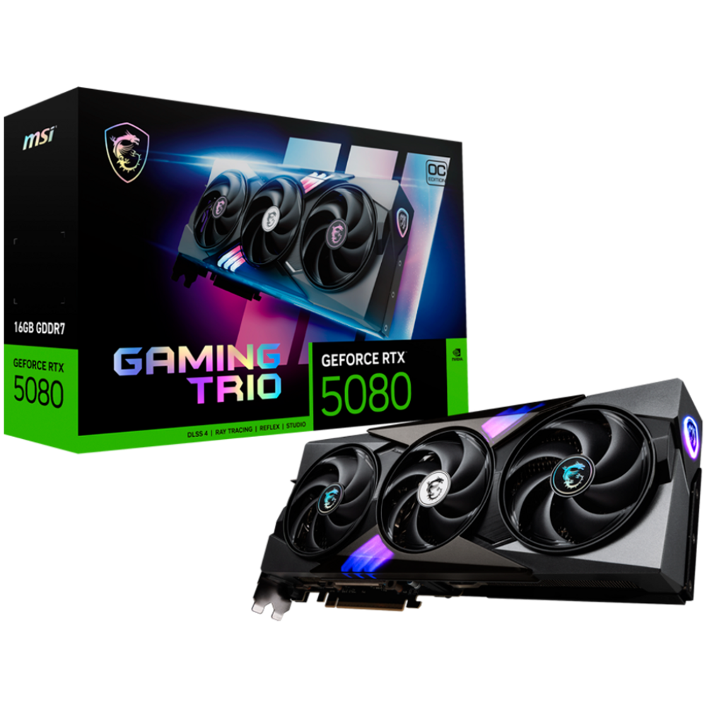 MSI GeForce RTX 5080 GAMING TRIO OC 16GB