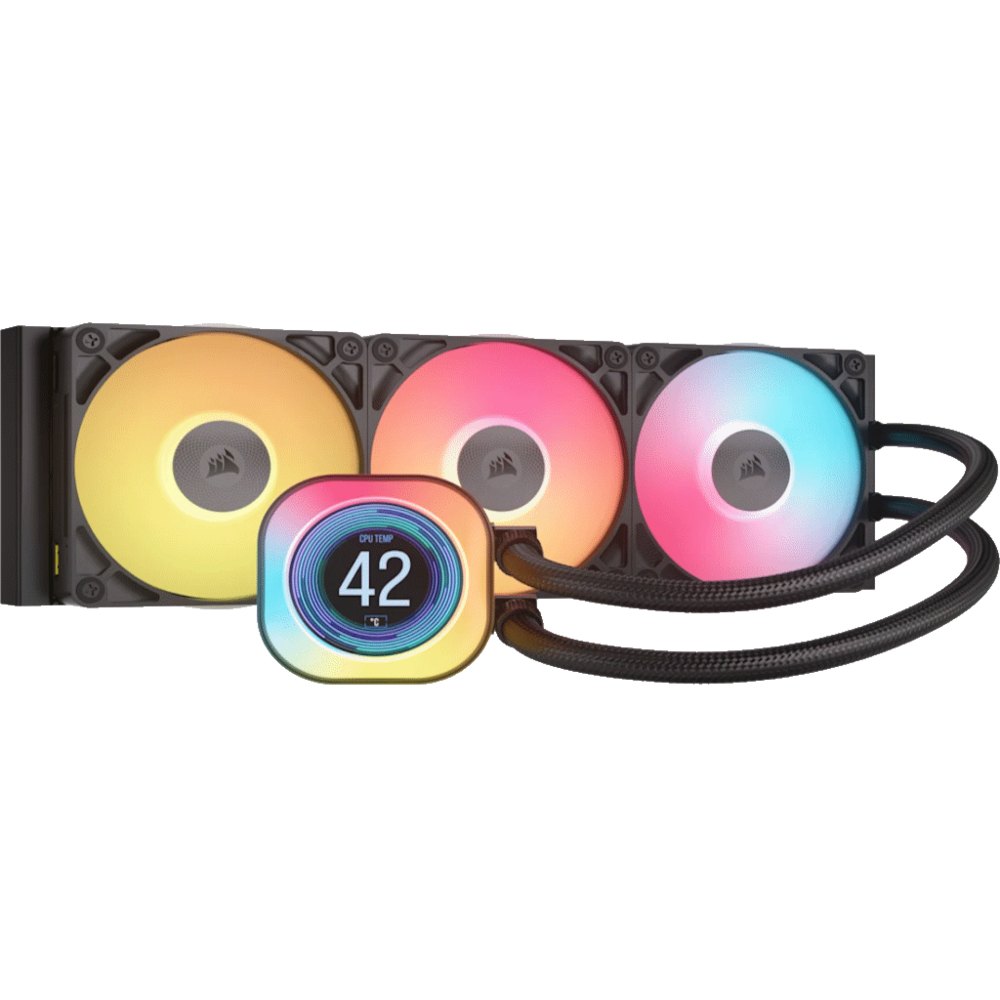 CORSAIR TITAN 360 RX LCD AIOLiquid CPU Cooler, Black,RX120LGA1851, LGA1700, AM5, AM4