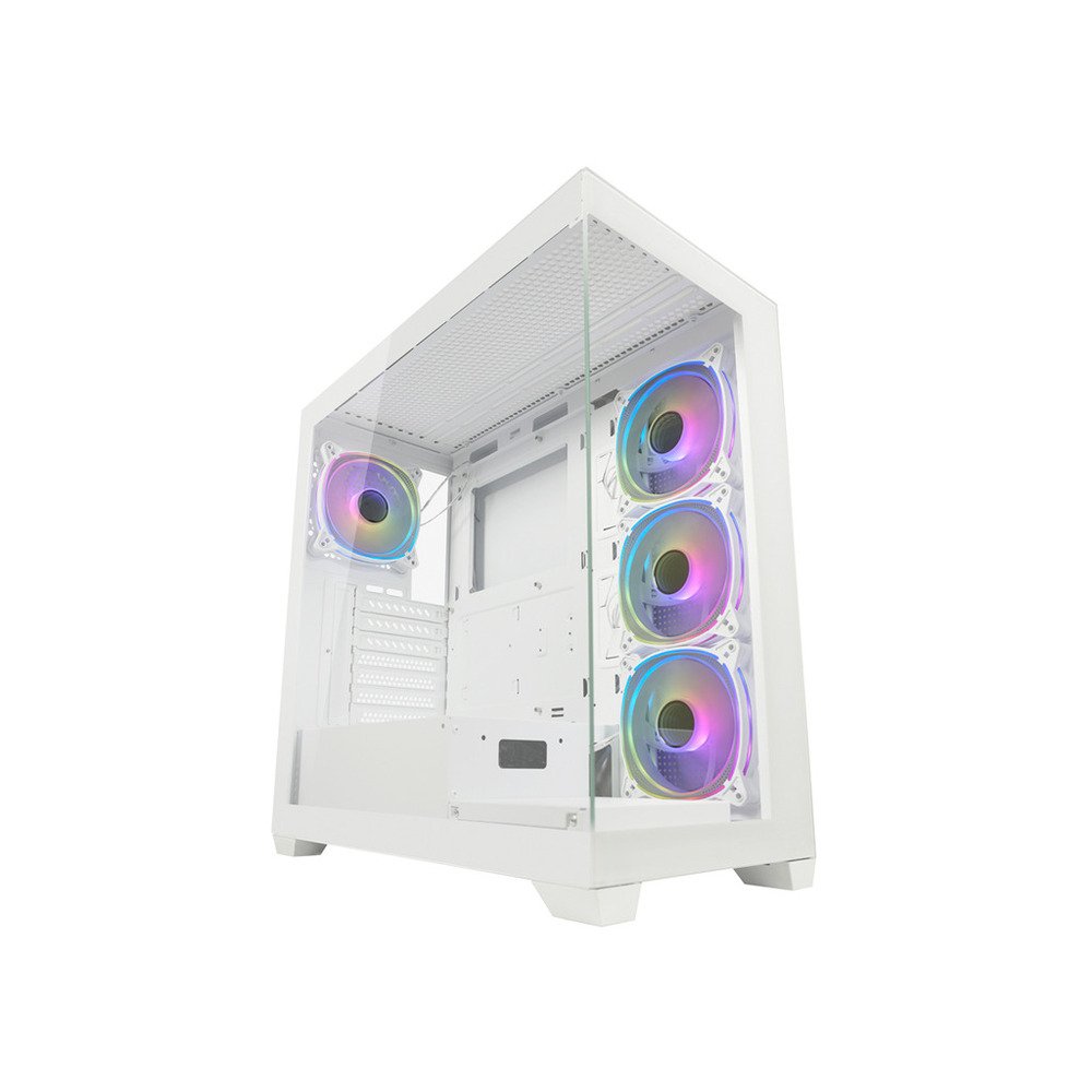 LC-Power Case Gaming 715W Midi-tower, ATX, 4x ARGB fan1x USB-C, 2x USB-A, White
