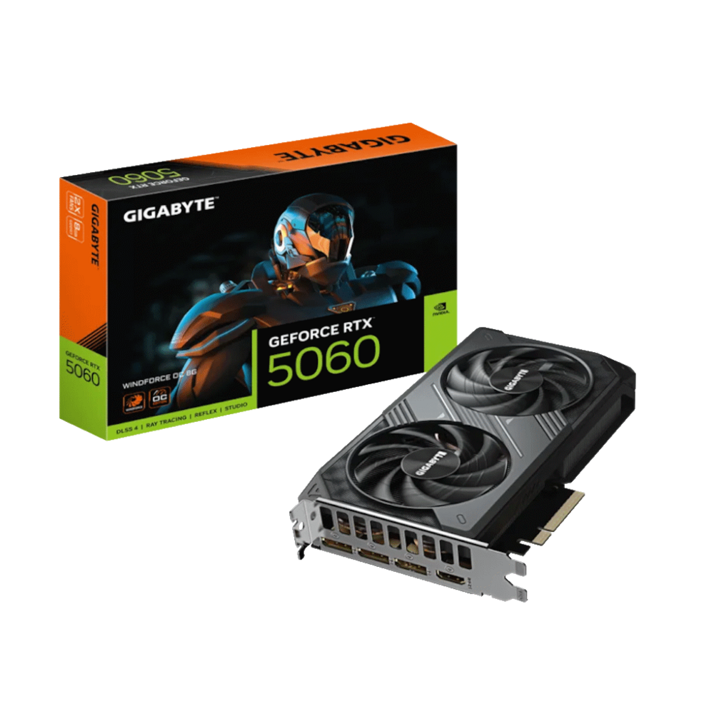 Gigabyte VGA 5060 Windforce OC 8GB GDDR7, 128-bit, 3x DP, 1x HDMI
