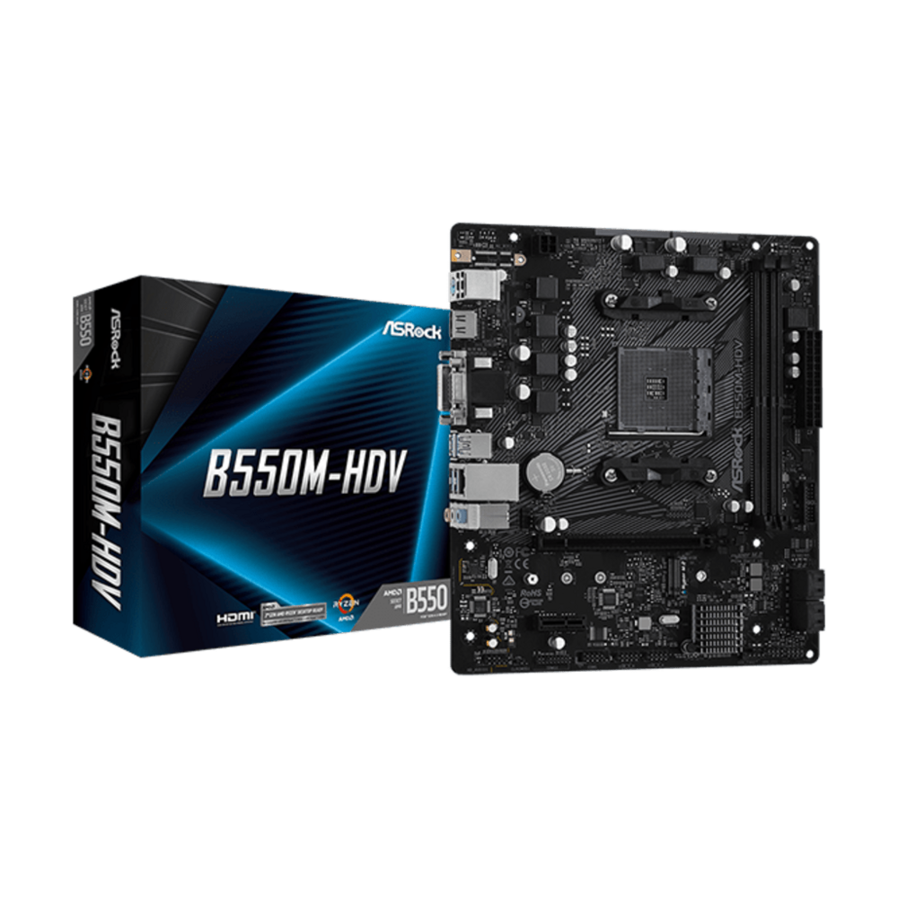 ASROCK MB B550M-HDVAMD B550;AM4;2xDDR4VGA,DVI,HDMI,1xM.2;micro ATX