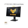 Asus TUF Gaming VG27VQMzakrivljeni gaming monitor,27", FHD,240 Hz, VA,HDMI, DP