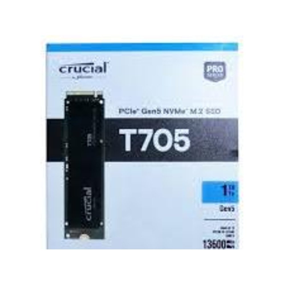 Crucial SSD T705 1TB NVMe M.2PCIe Gen 5 x4;13600/10200 MB/s