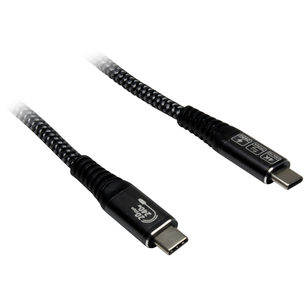Inter-Tech USB C AC Kabel 240W, 1,5m