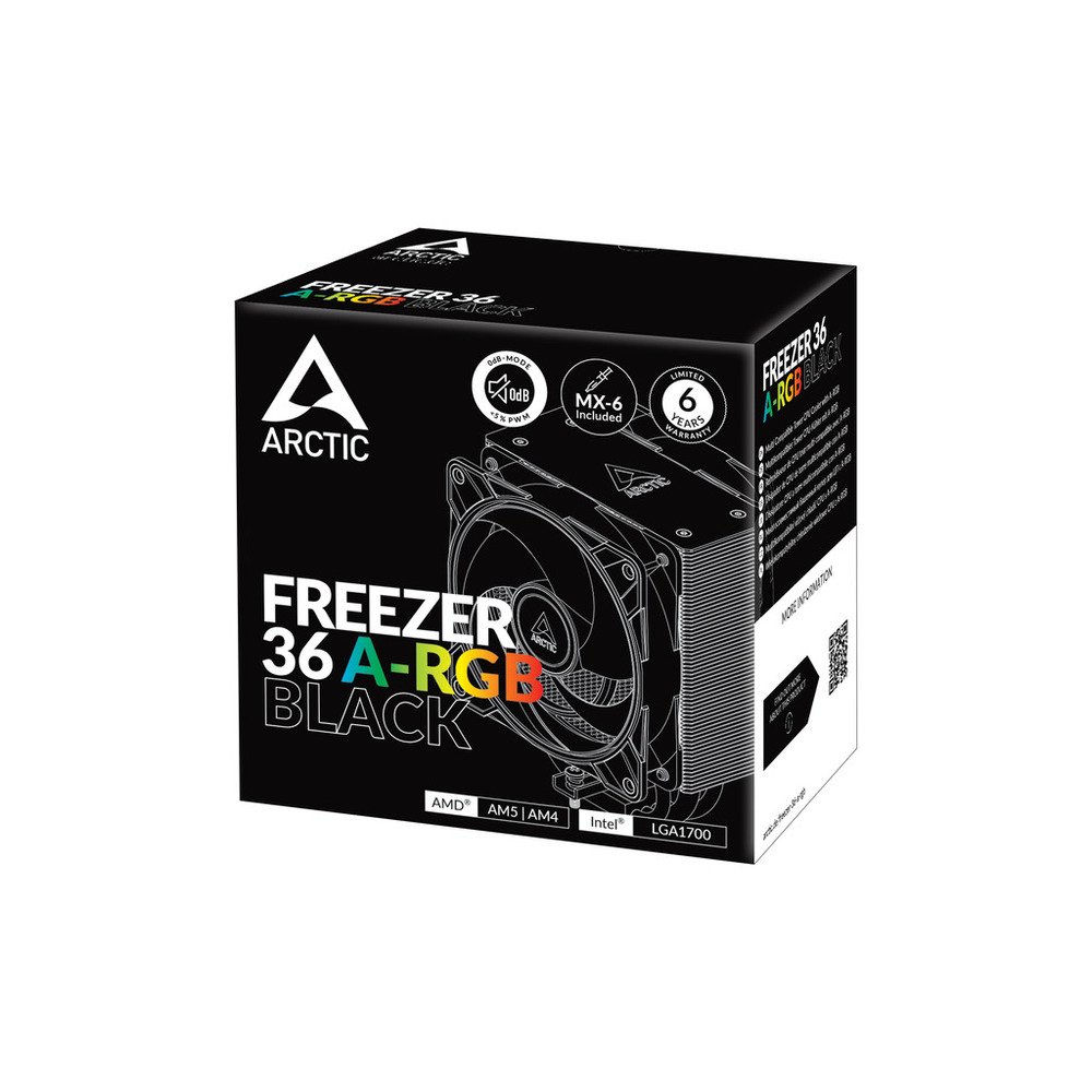 Arctic Freezer 36 A-RGB BlackCPU cooler 1851,1700, AM4, AM5