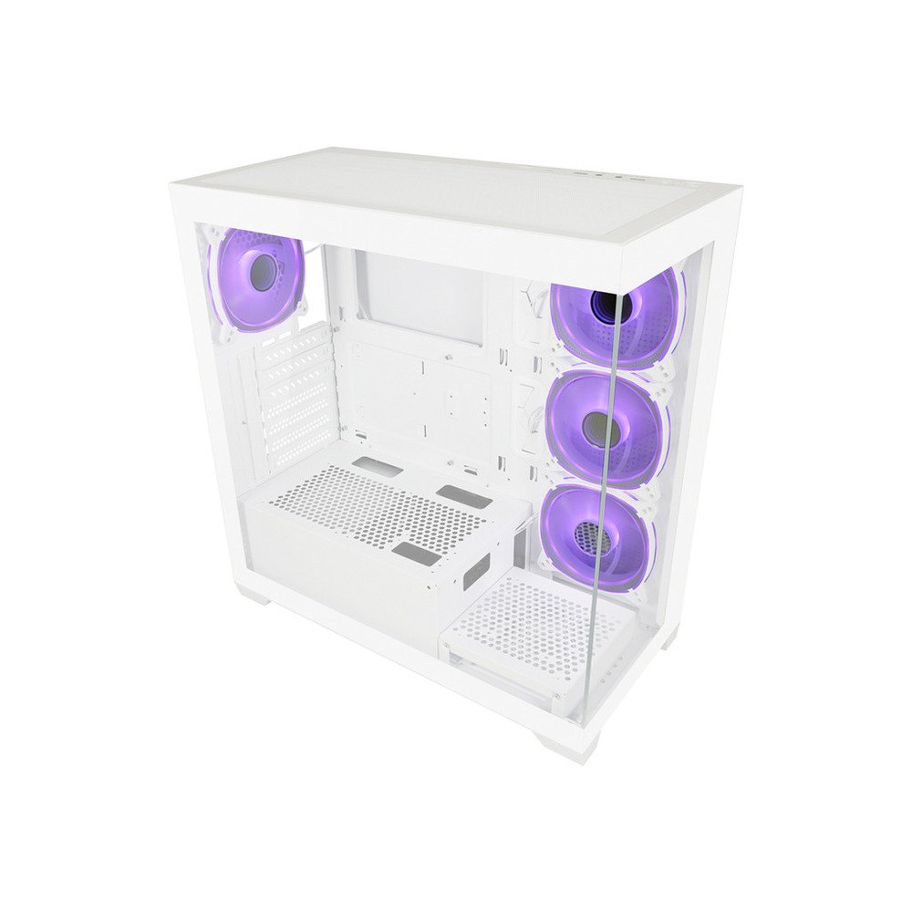 LC-Power Case Gaming 715W Midi-tower, ATX, 4x ARGB fan1x USB-C, 2x USB-A, White