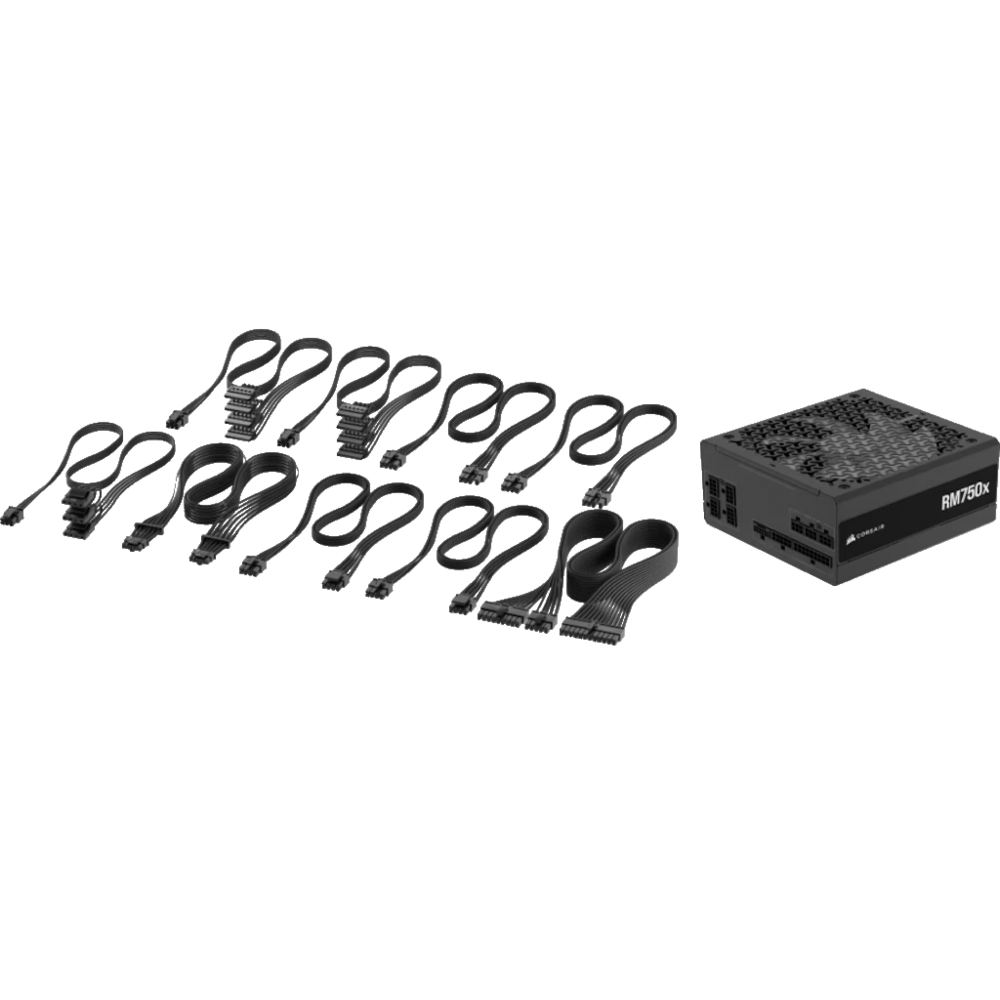 Corsair PSU 750w RM750xGold, Fully Modular, 12V-2x68xSATA, 4xPCIe, ATX 3.1, PCIe 5.1