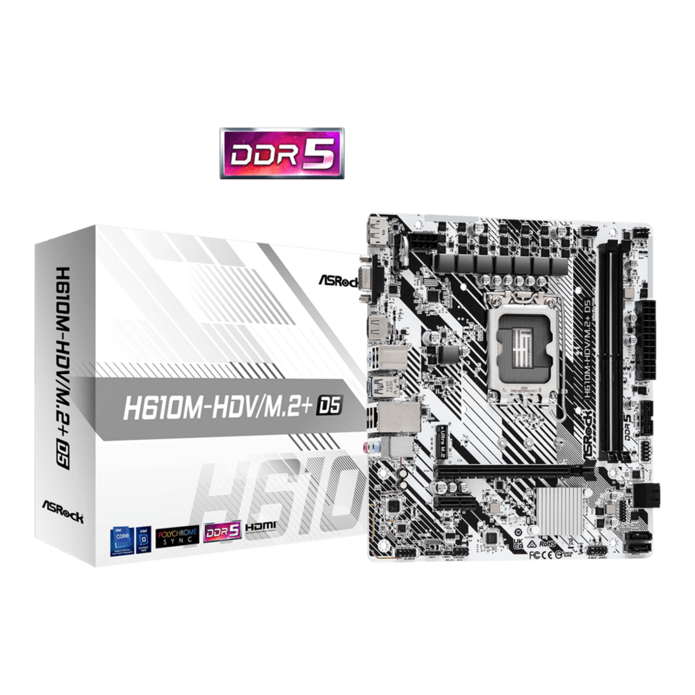 ASRock H610M-HDVM.2+ D5 Micro ATX