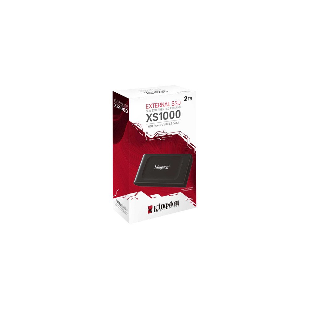 Kingston EXT SSD 2TB; XS1000;USB-C to USB-AR/W : 1050/1000 MB/s