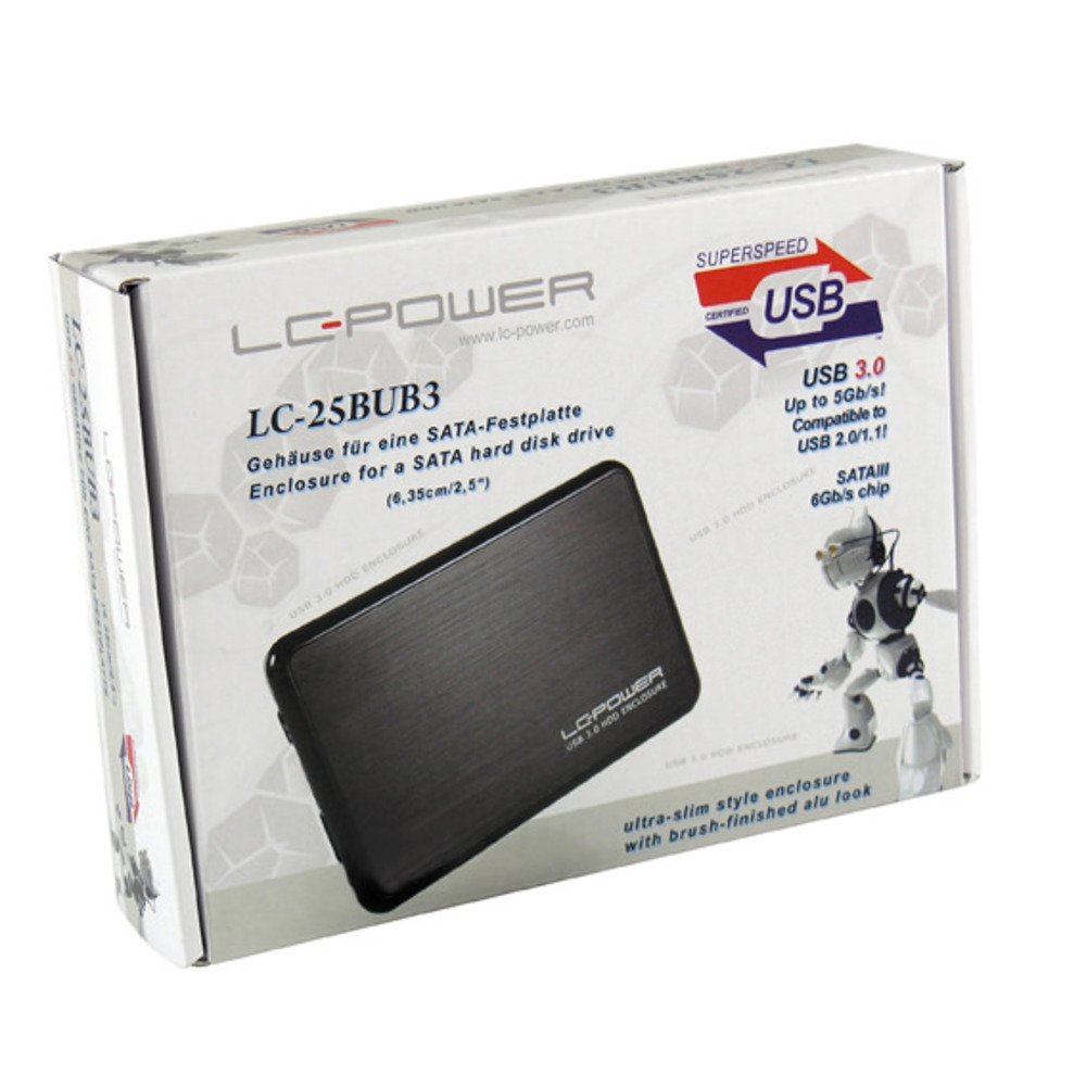LC-Power LC-25BUB3 Enclosure2.5" USB 3.0,ultra slim
