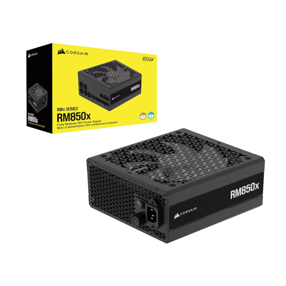 Corsair PSU 850W RM850xGold, Fully Modular, 12V-2x68xSATA, 3xPCIe, ATx 3.1, PCIe 5.1