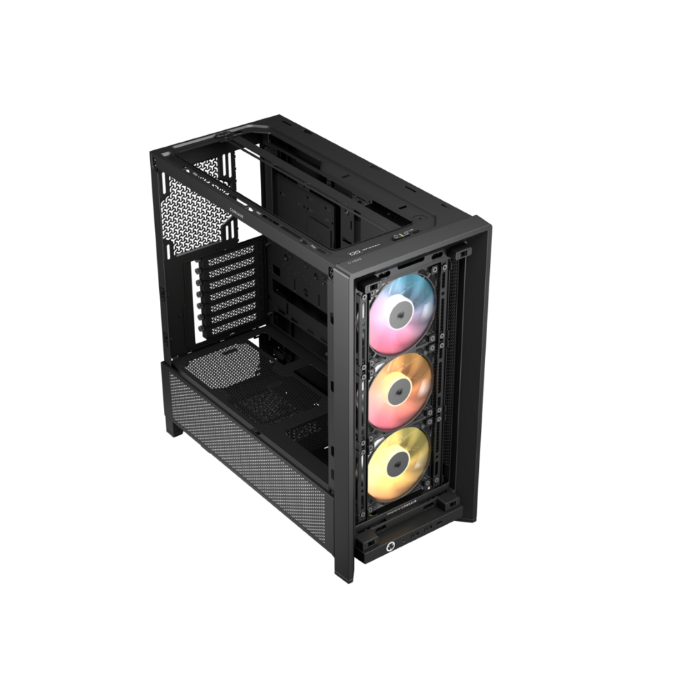 CORSAIR FRAME 4000D RS ARGB3xRS120 ARGB fans, 360mm rad170mm cooler, 430mm GPU, ATX, Black