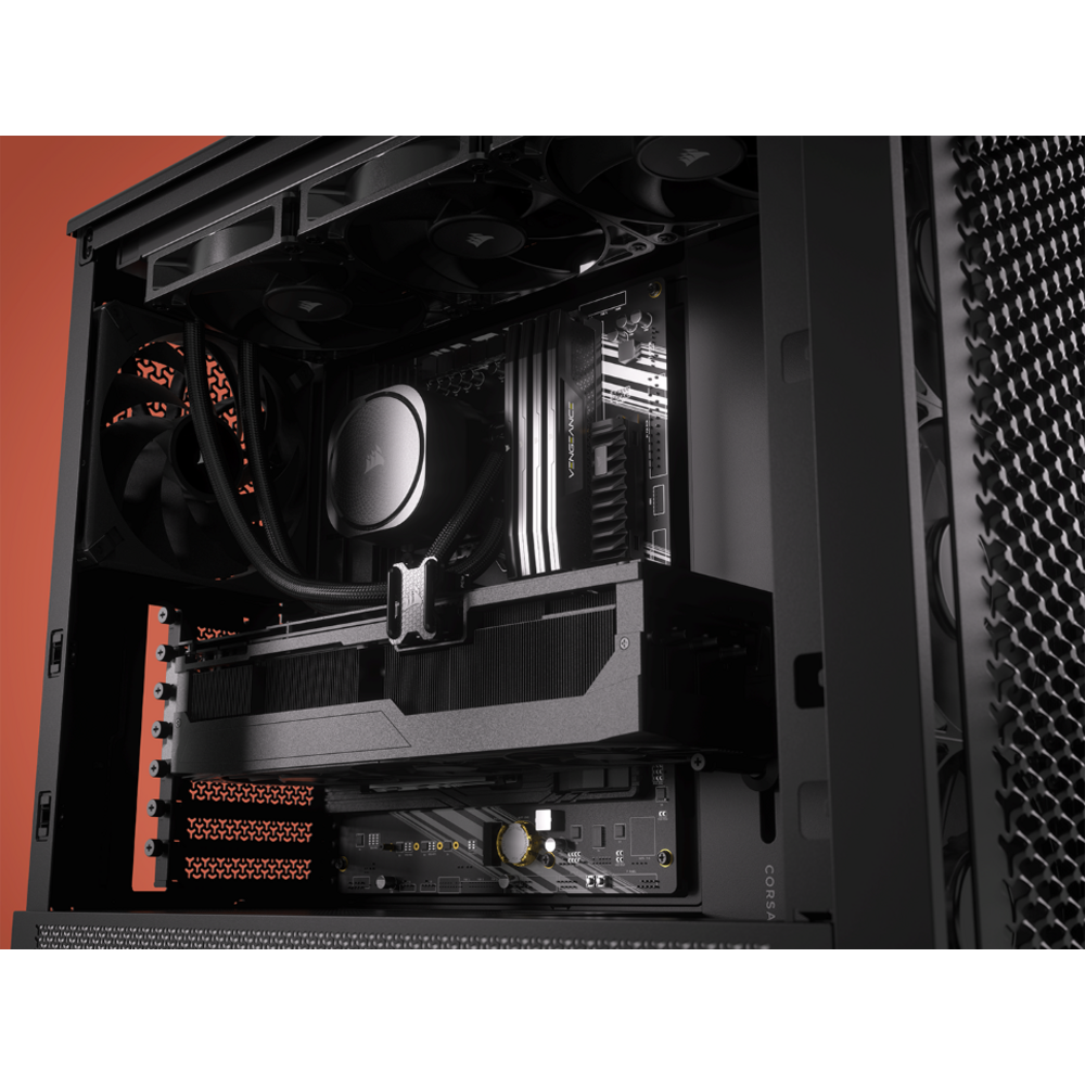 CORSAIR FRAME 4000D RS Case3xRS120 fans, 360mm radiator170mm cooler, 430mm GPU, ATX, Black