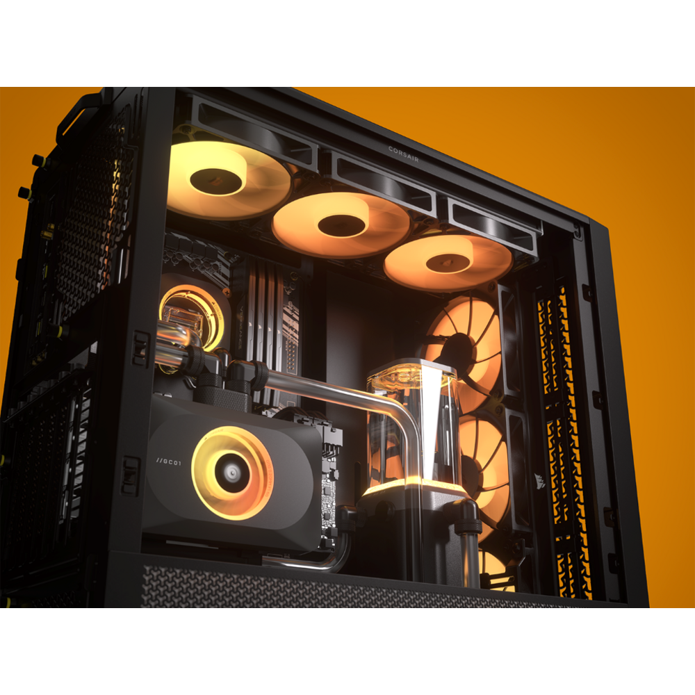 CORSAIR FRAME 4000D RS ARGB3xRS120 ARGB fans, 360mm rad170mm cooler, 430mm GPU, ATX, Black