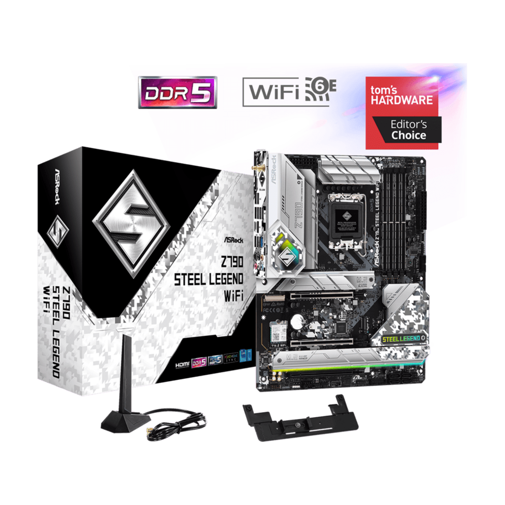 ASROCK Z790 STEEL LEGEND WIFIIntel Z790;LGA1700;4xDDR54xDDR5;RAID;HDMI,DP;ATX