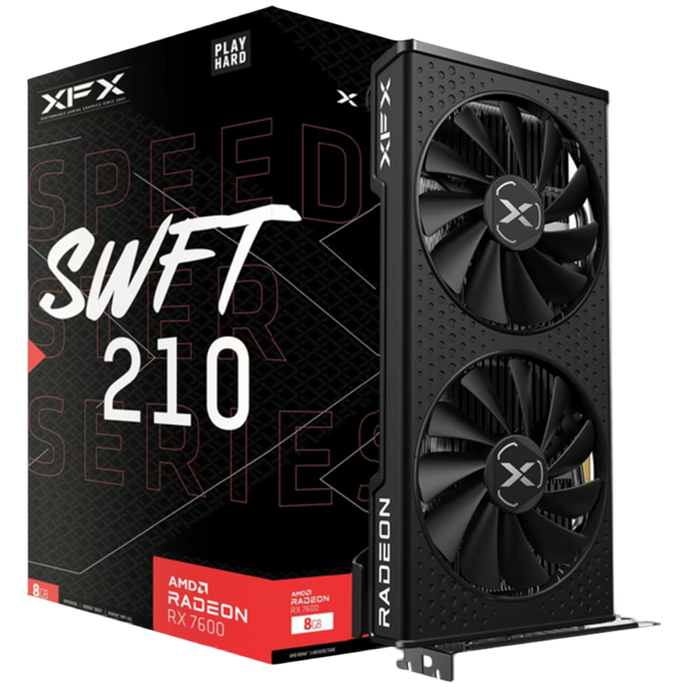 XFX SPEEDSTER SWFT210 Radeon RX7600 8GB Gaming 