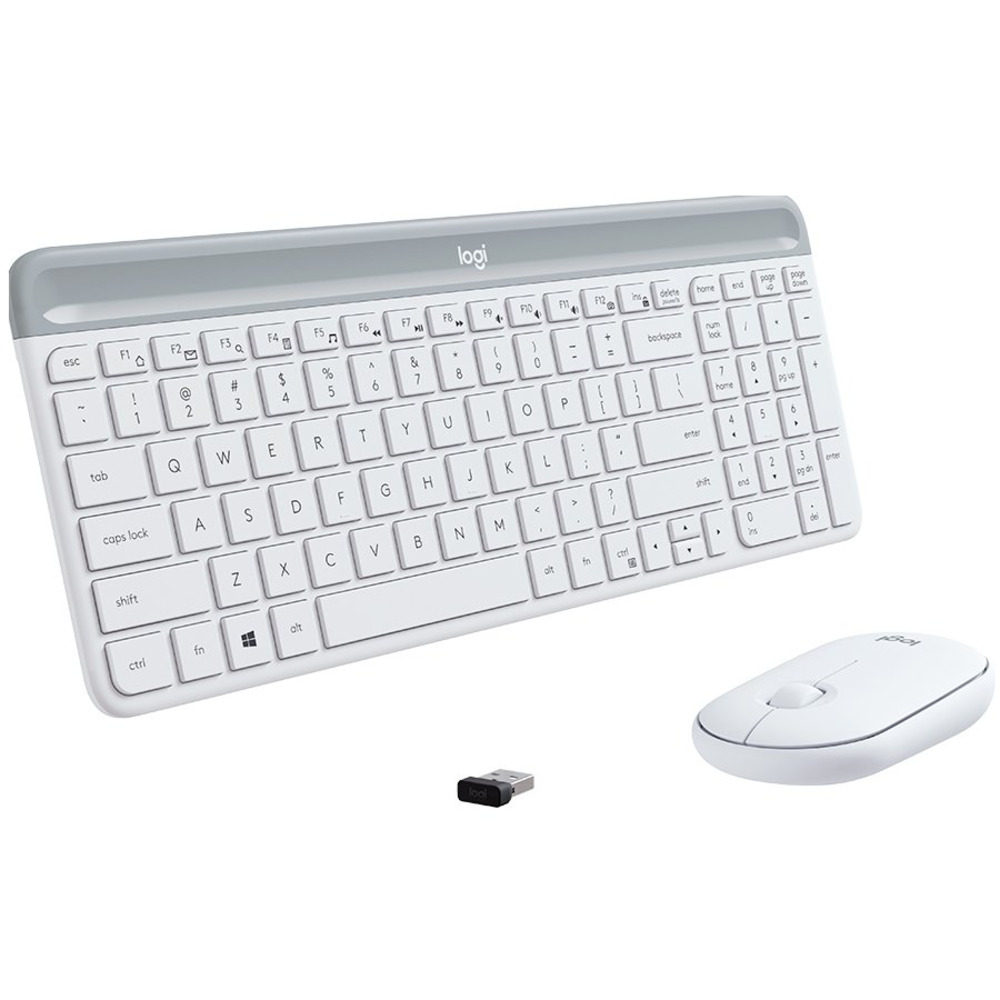 Logitech Slim Bežična Tastatura i Miš Kombinacija MK470 - Offwhite